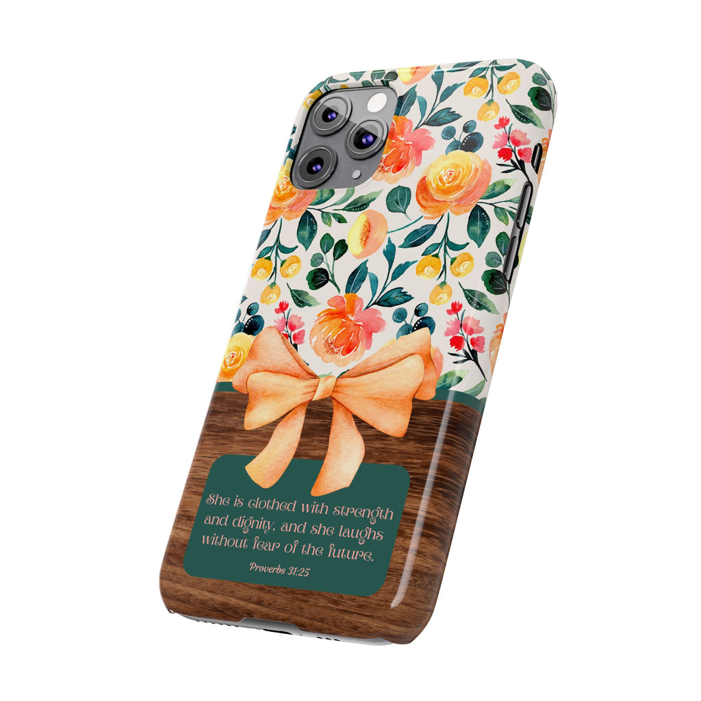 She Is Clothed With Strength & Dignity iPhone Case