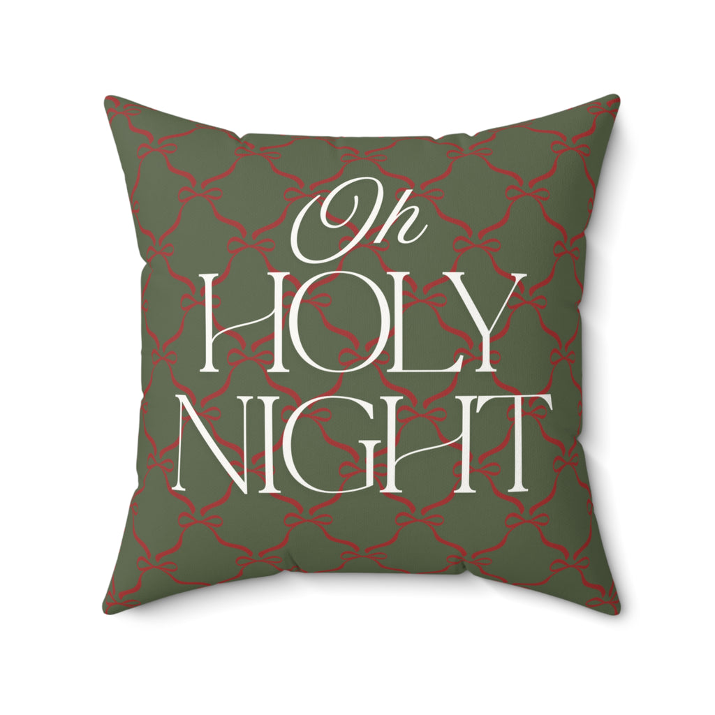 Oh Holy Night Bow Pillow