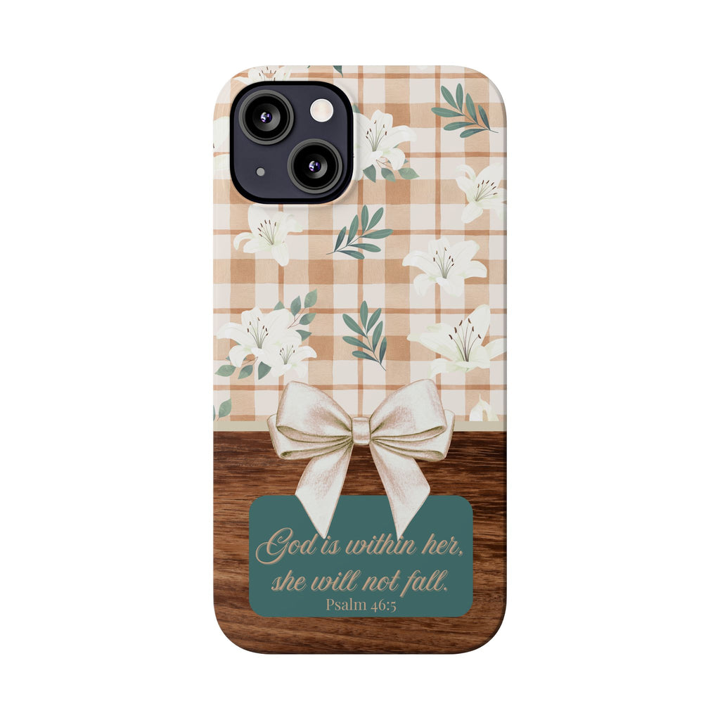 God Is Within Her She Will Not Fall iPhone Case