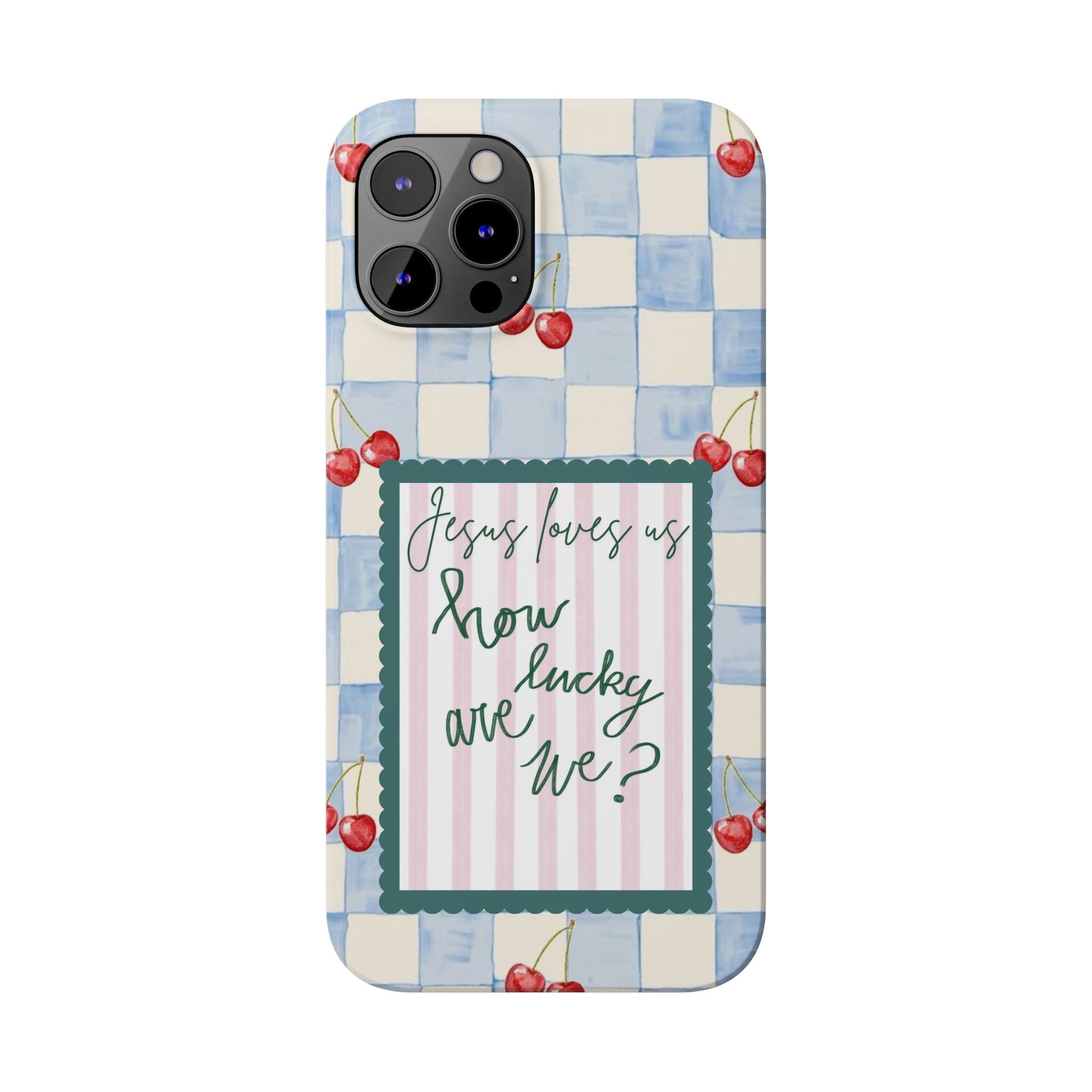 Jesus Loves Us iPhone Case