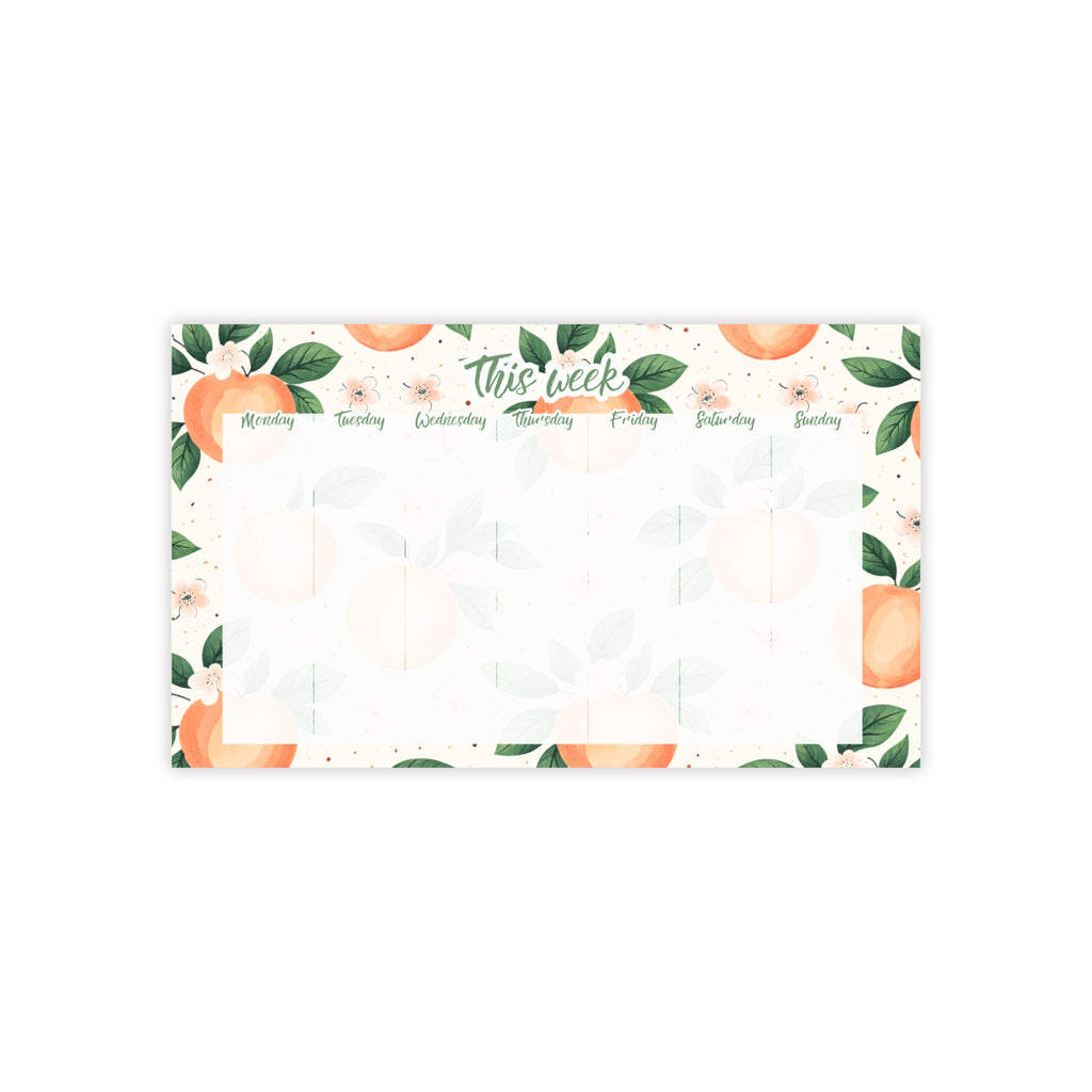 Peachy Weekly Planner 10x6 Post-it Note Pad