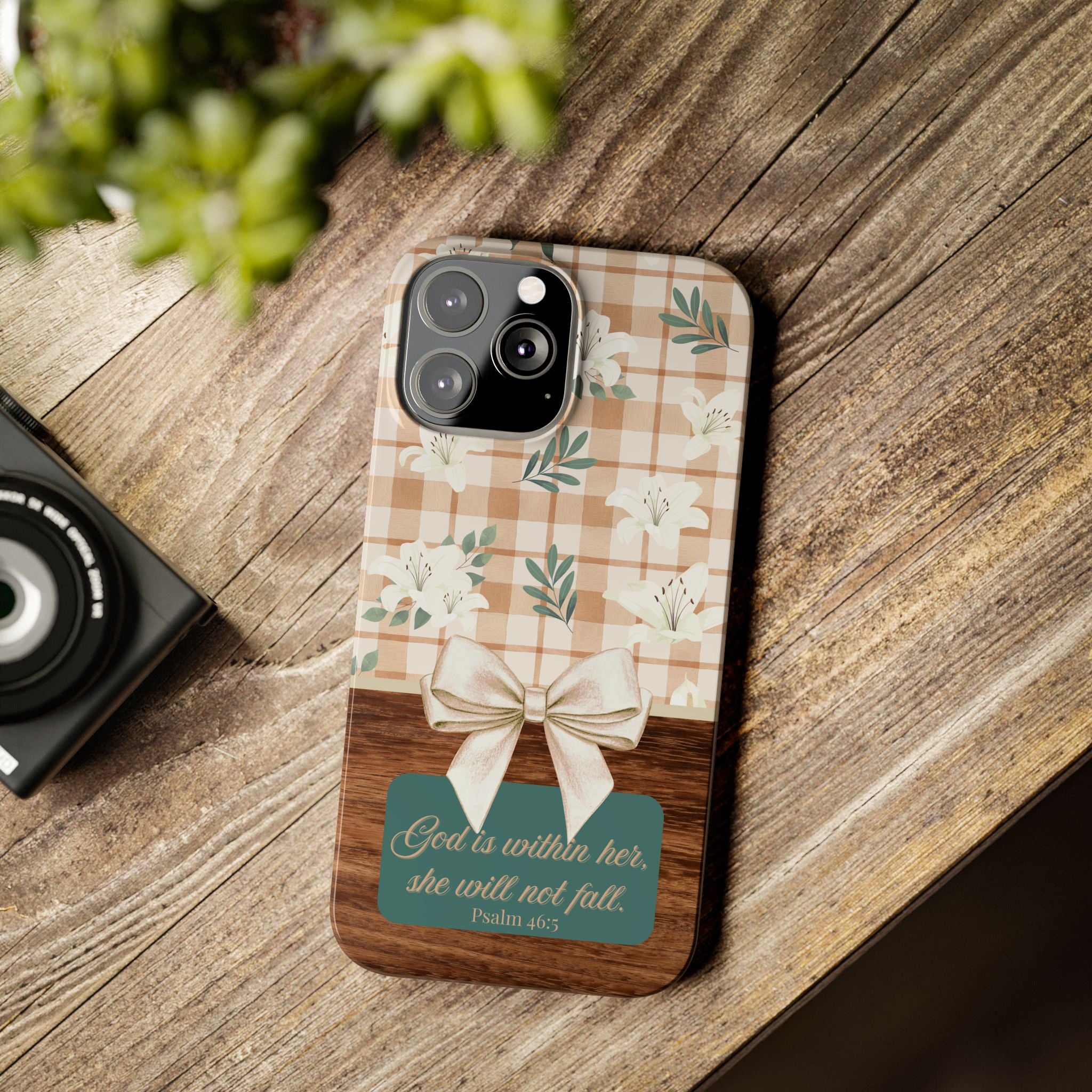 God Is Within Her She Will Not Fall iPhone Case