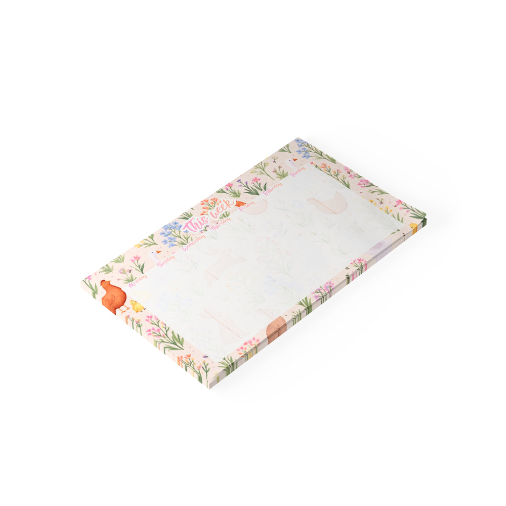 Spring Garden Weekly Planner 10x6 Post-it Note Pad