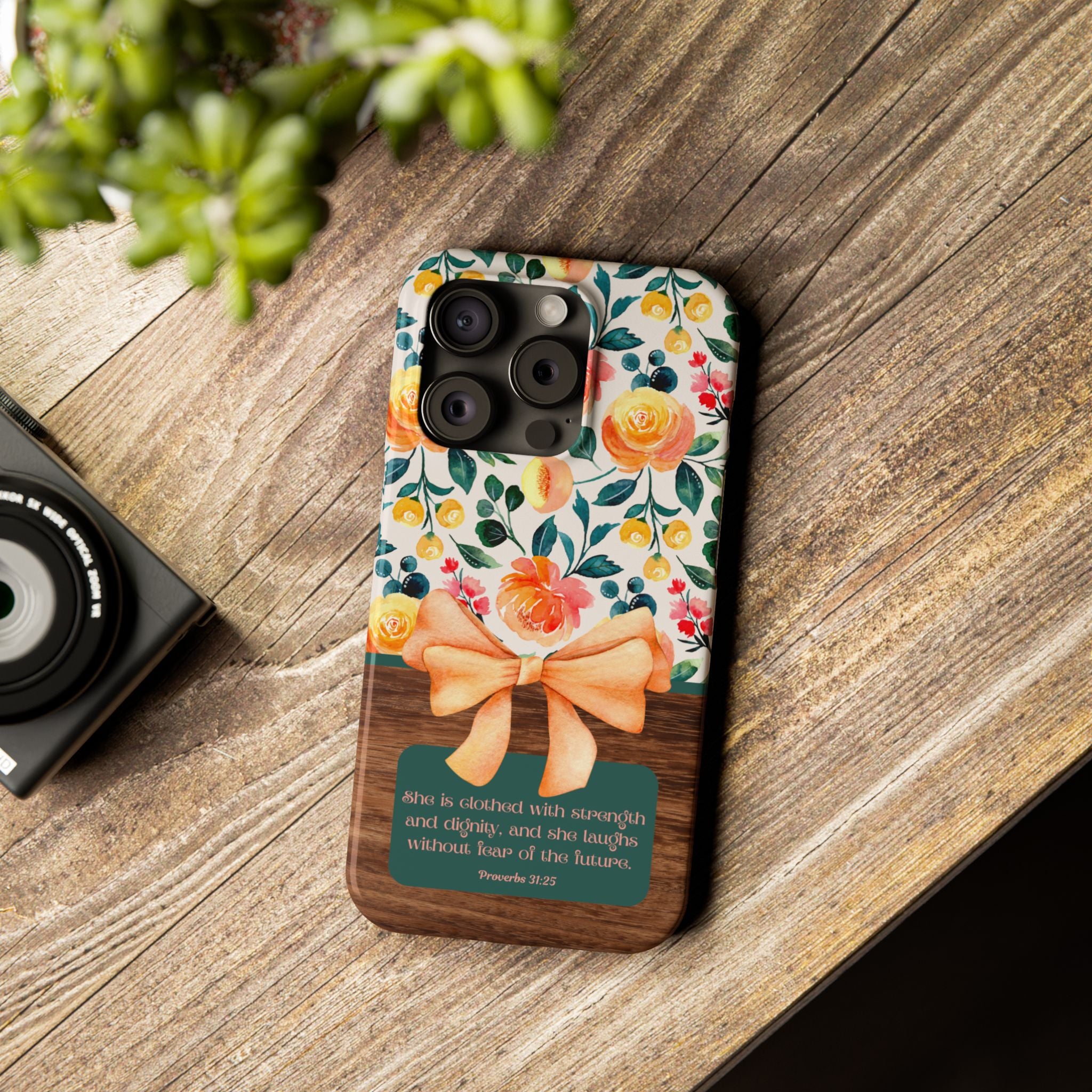She Is Clothed With Strength & Dignity iPhone Case