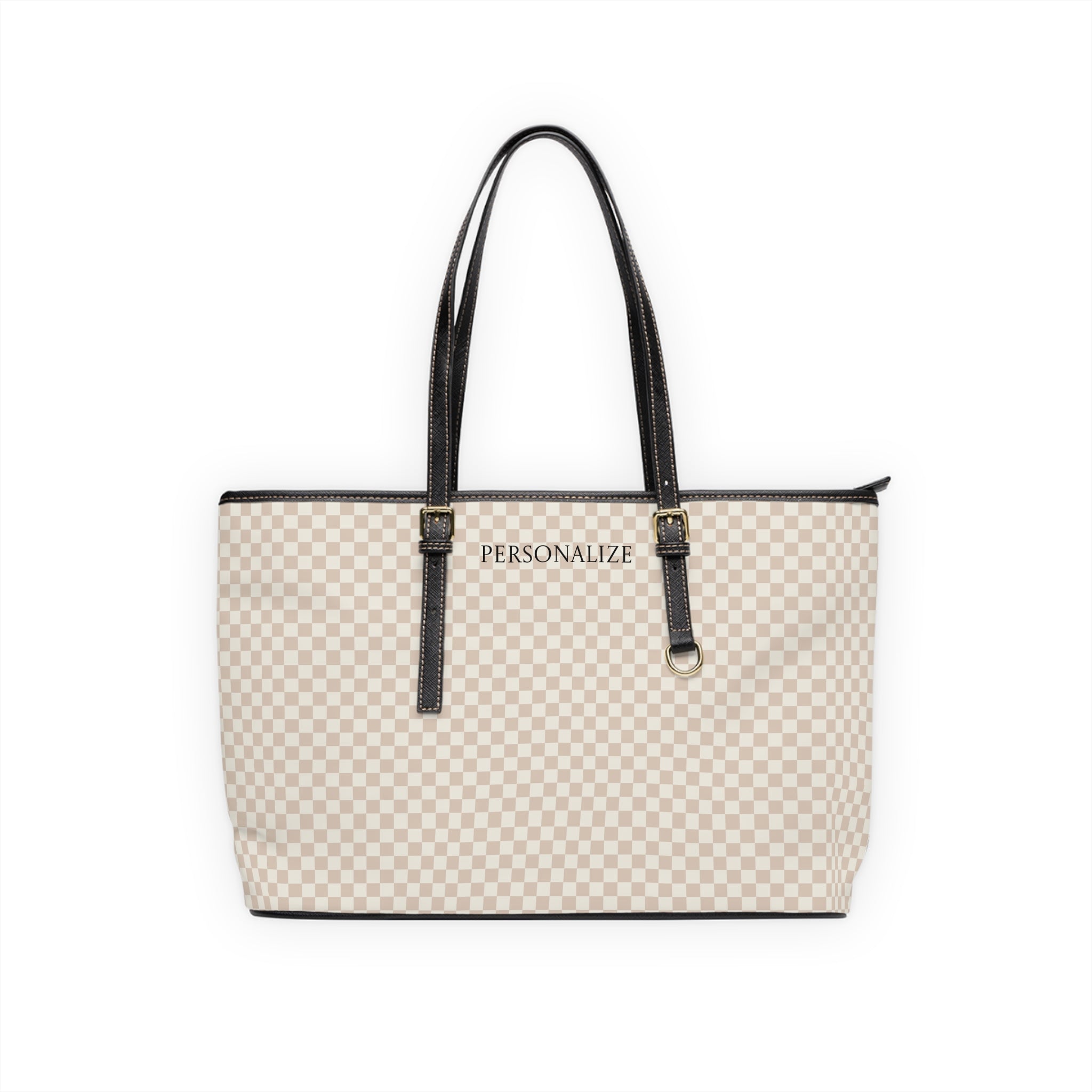 Khaki Checkered Carryall