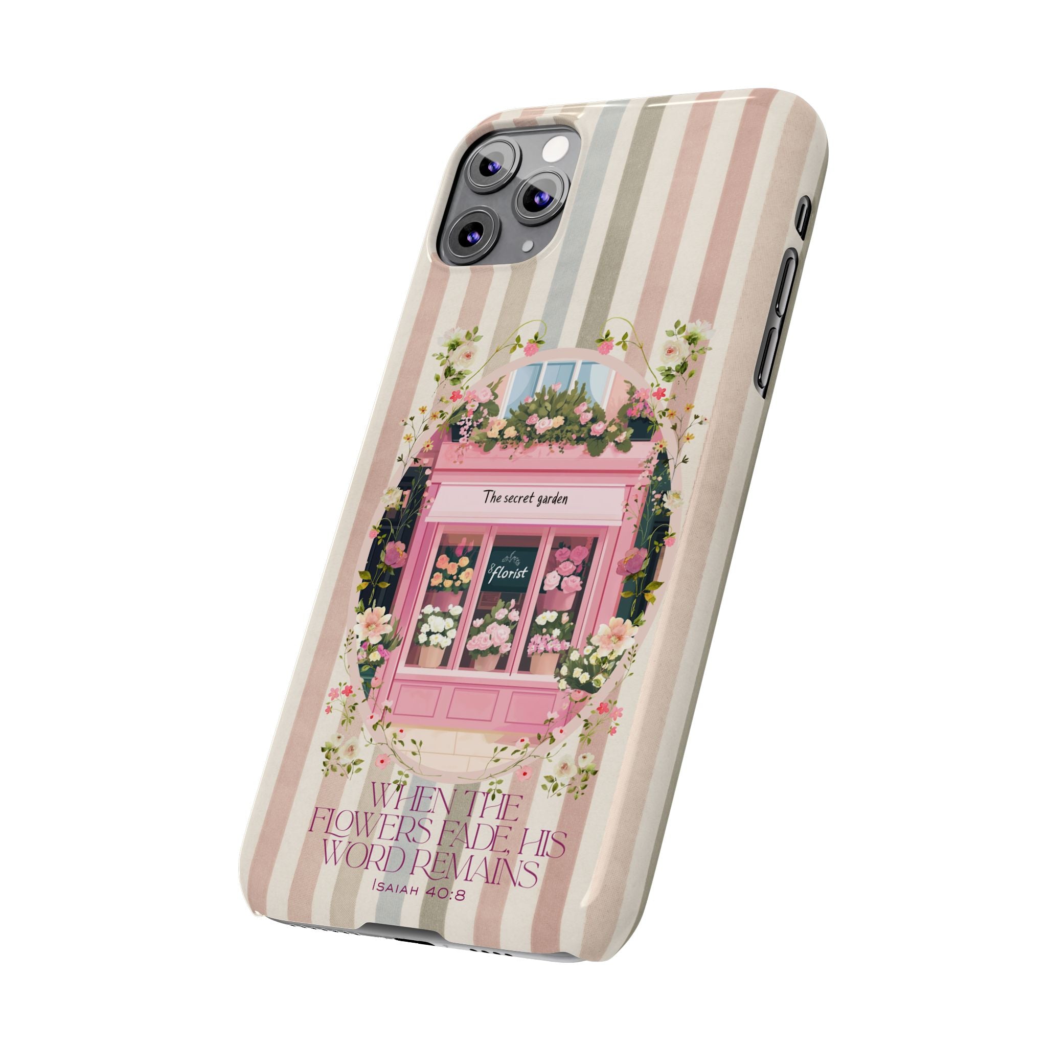When The Flowers Fade His Word Remains iPhone Case