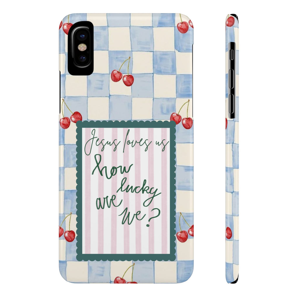 Jesus Loves Us iPhone Case