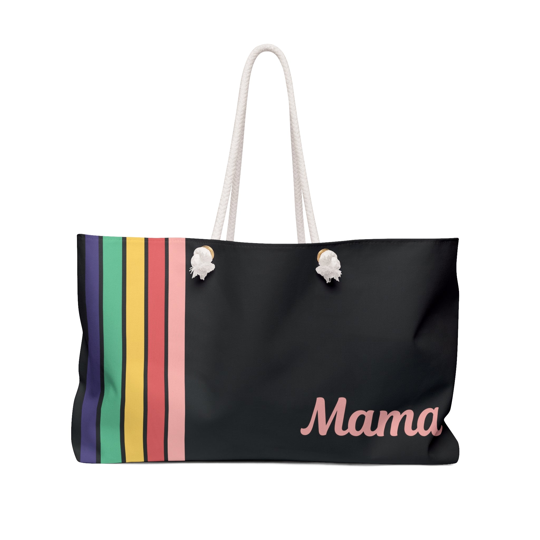 Mama Striped Weekender Bag
