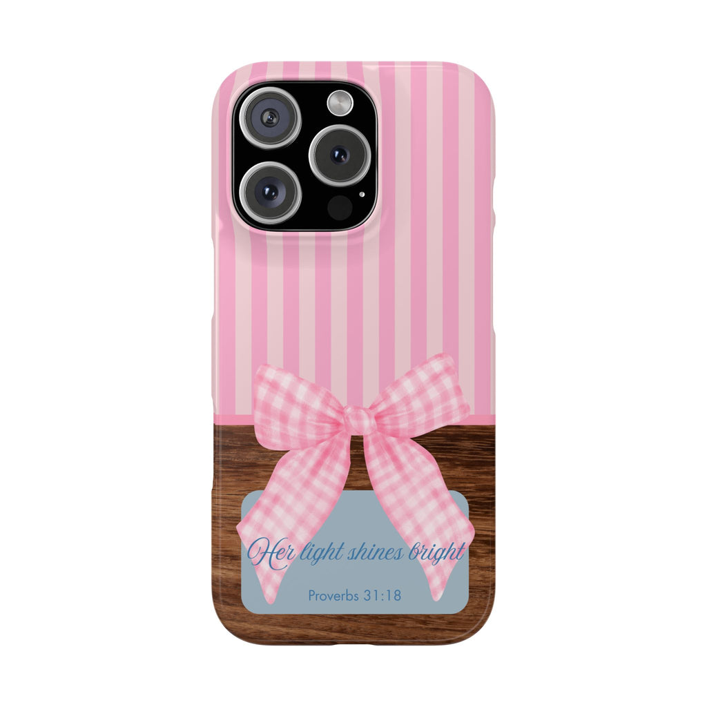 Her Light Shines Bright iPhone Case