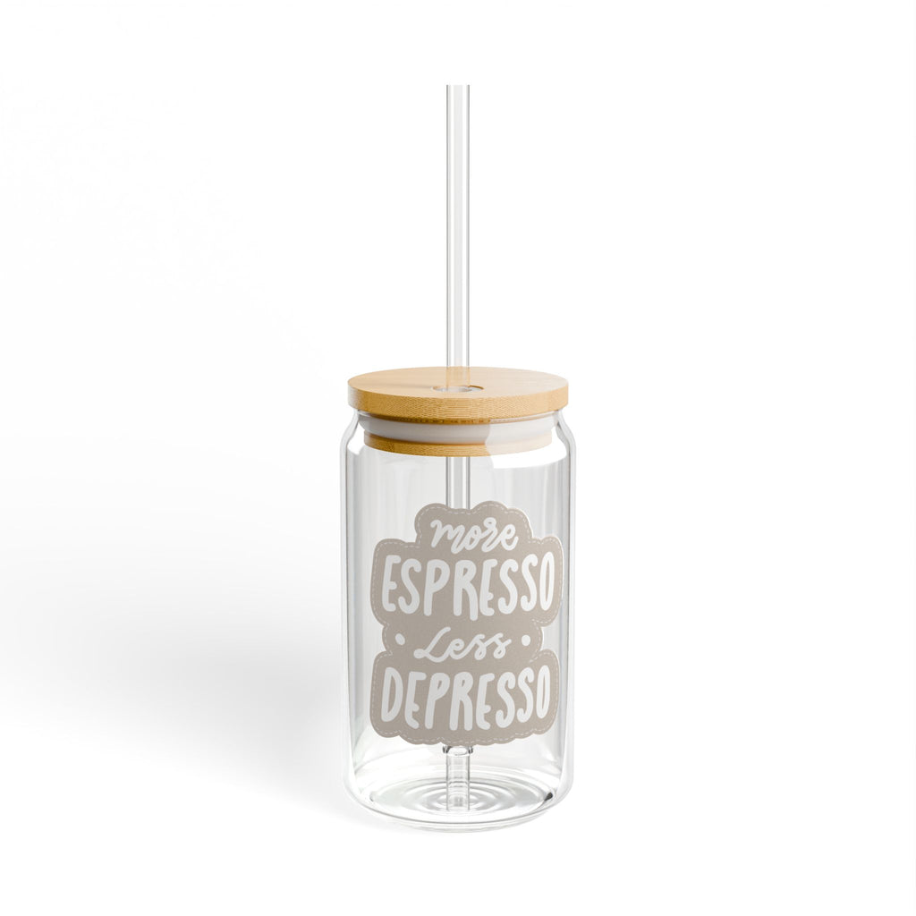 More Espresso Less Depresso Glass