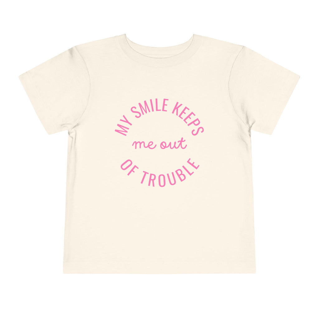 My Smile Keeps Me Out Of Trouble Toddler Tee