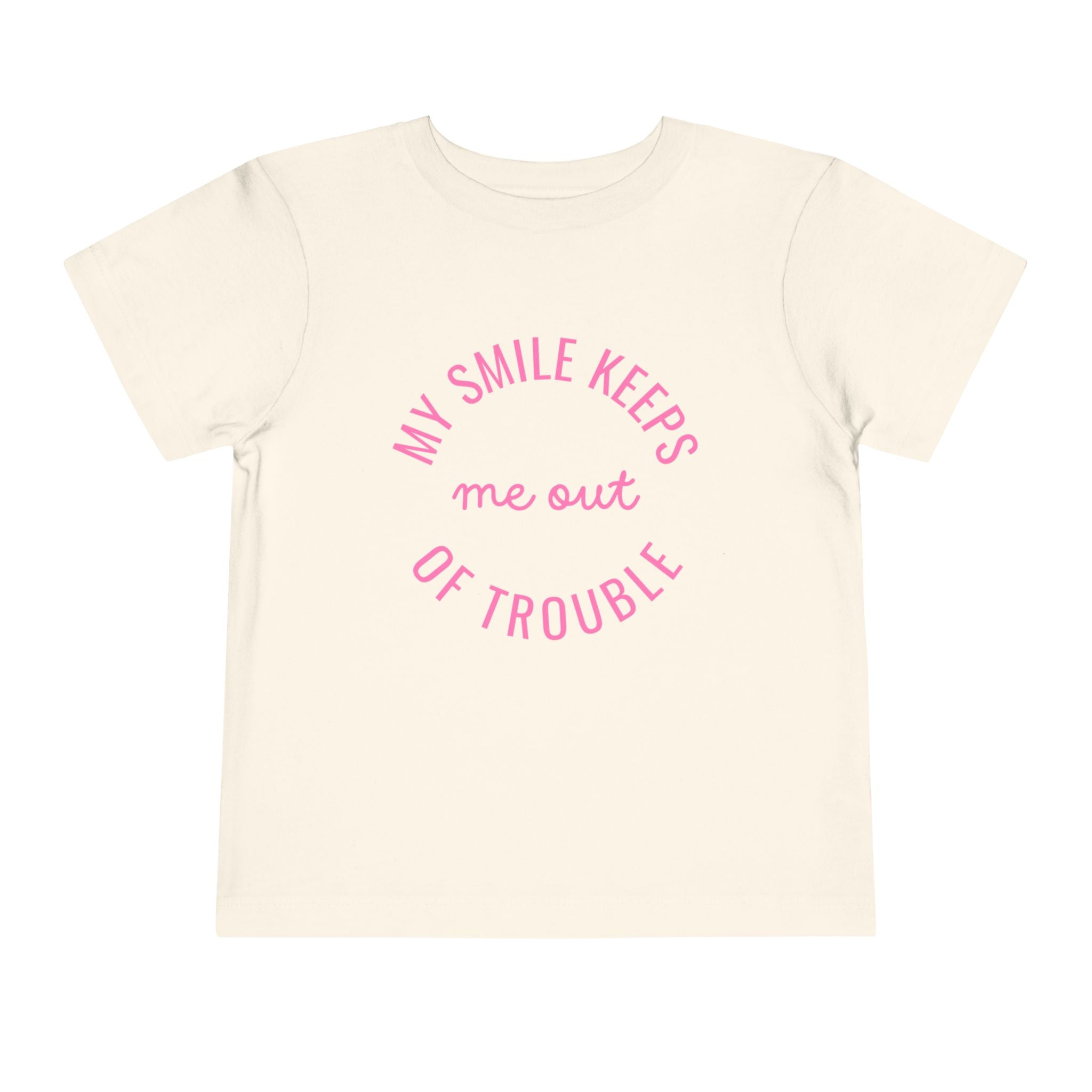 My Smile Keeps Me Out Of Trouble Toddler Tee