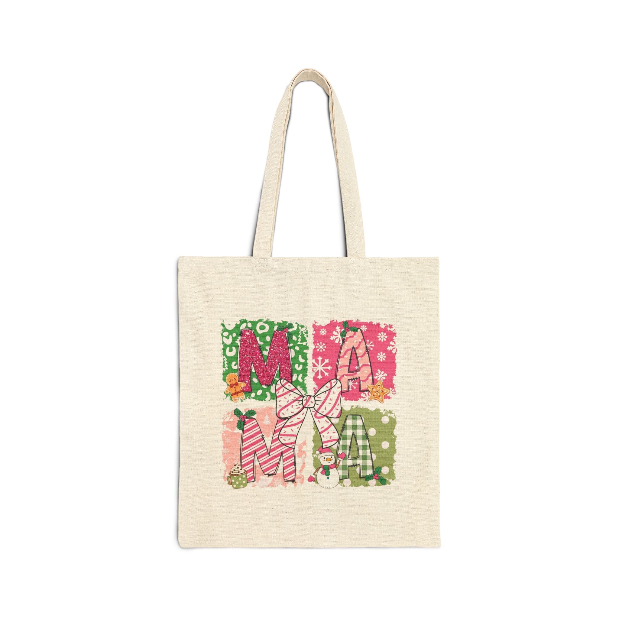 Mama Christmas Canvas Tote