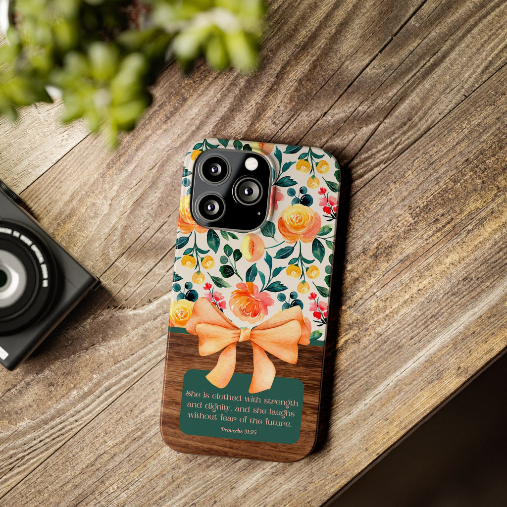 She Is Clothed With Strength & Dignity iPhone Case