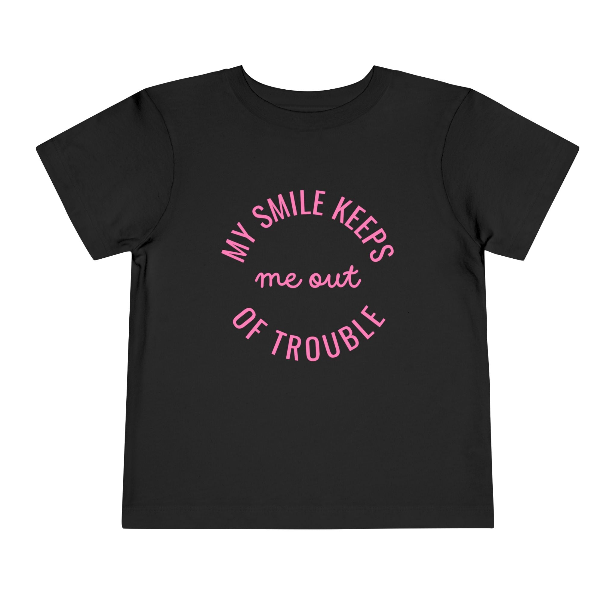 My Smile Keeps Me Out Of Trouble Toddler Tee