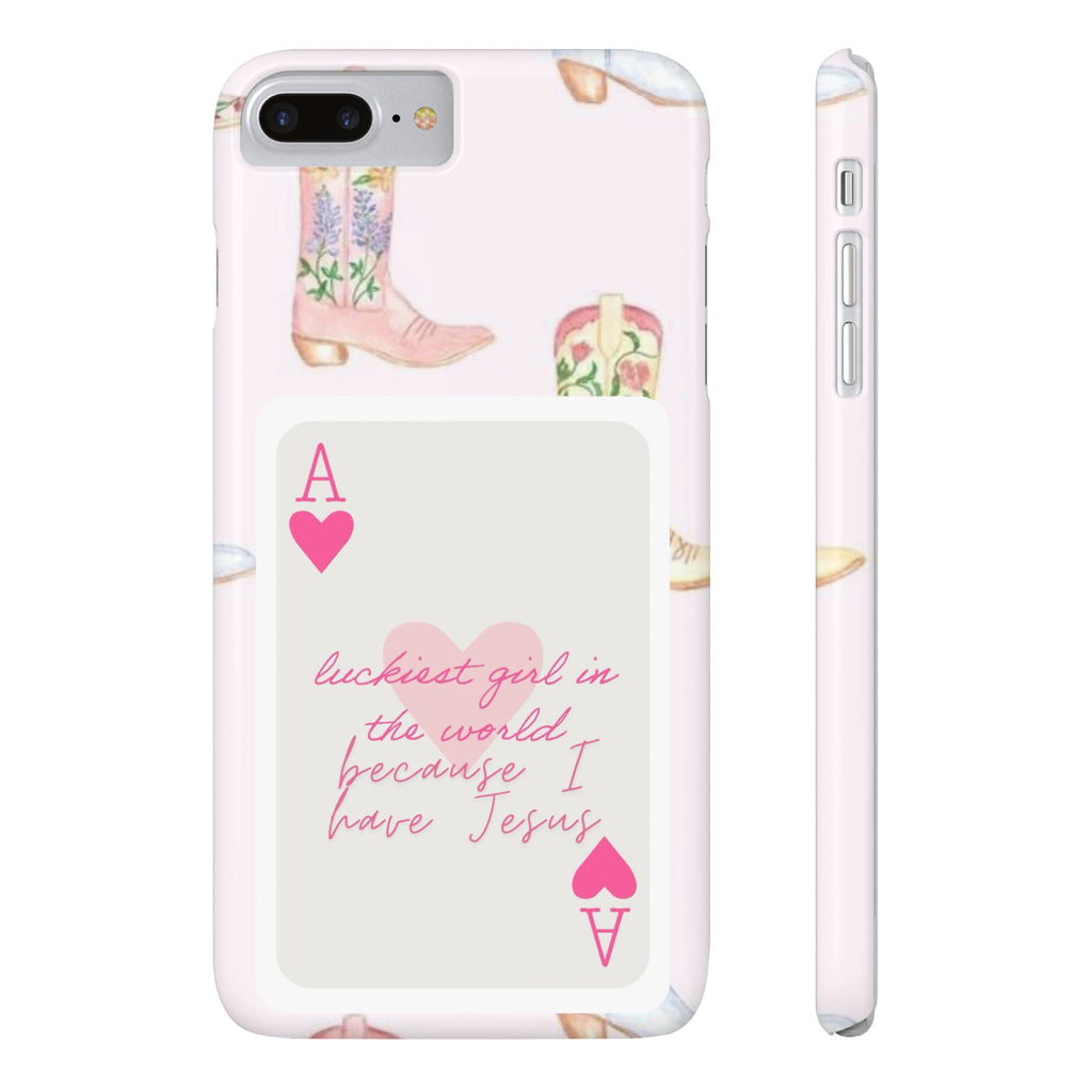 Luckiest Girl In The World iPhone Case
