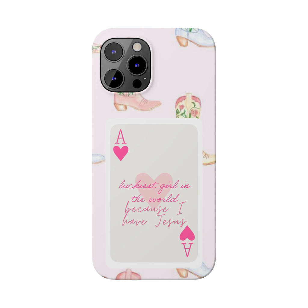 Luckiest Girl In The World iPhone Case