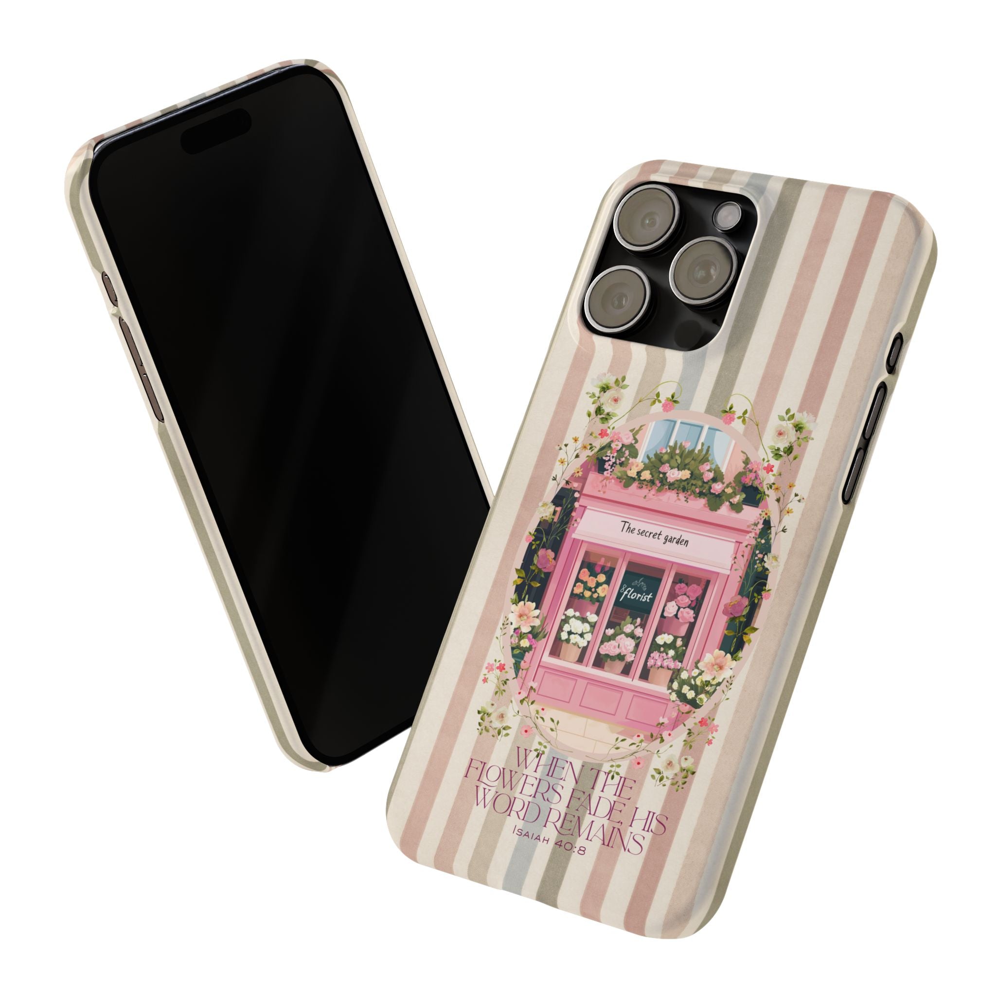 When The Flowers Fade His Word Remains iPhone Case