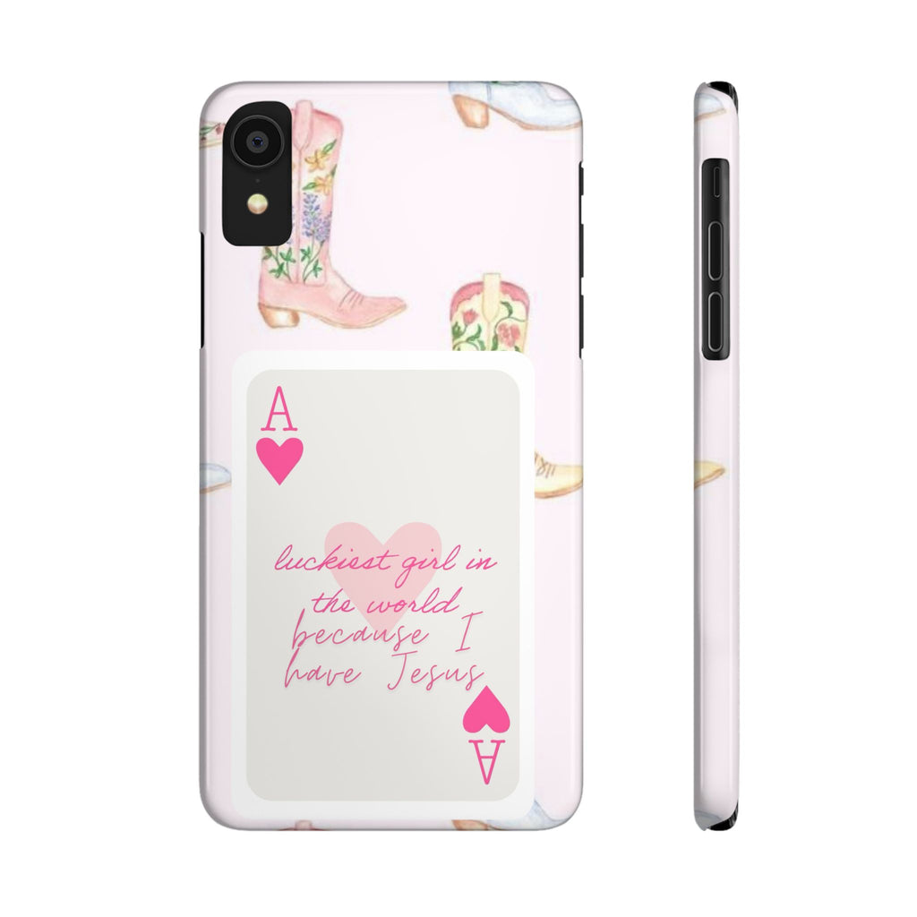 Luckiest Girl In The World iPhone Case