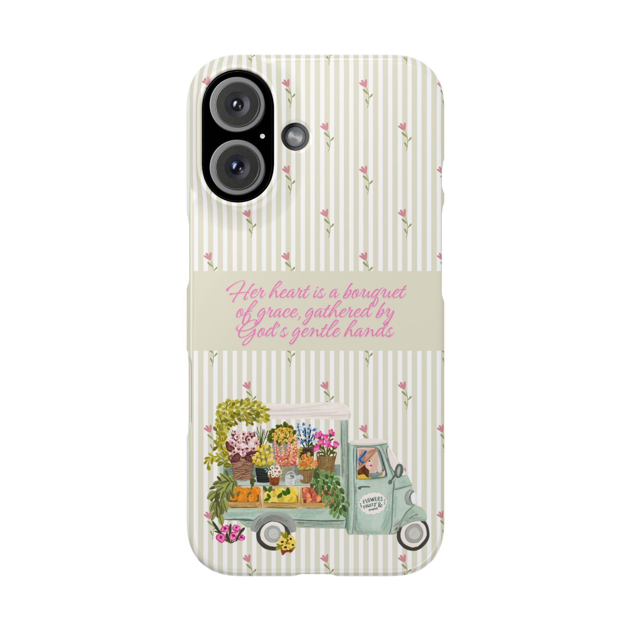 Her Heart Is A Bouquet Of Grace iPhone Case