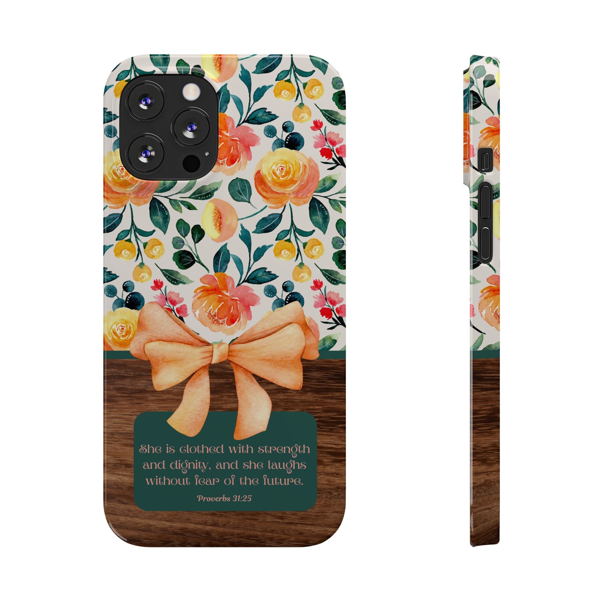 She Is Clothed With Strength & Dignity iPhone Case