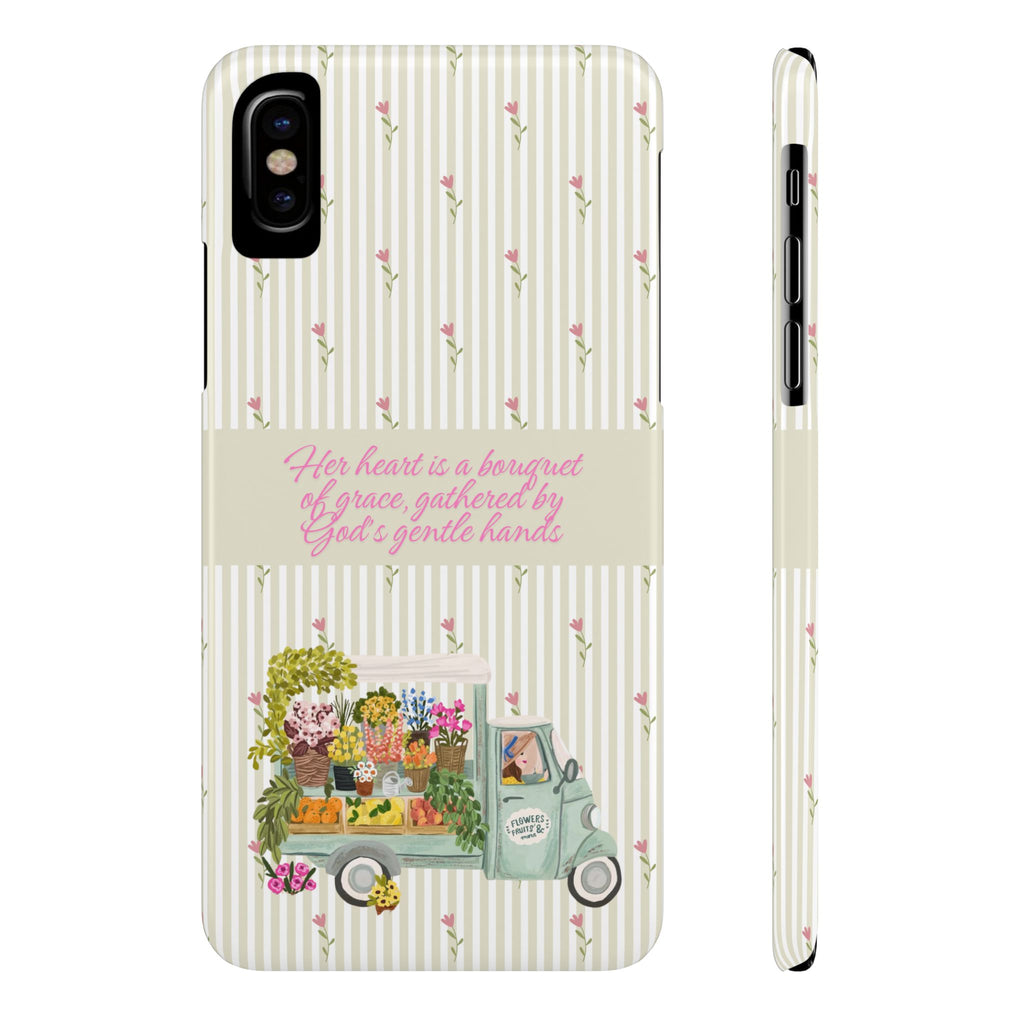 Her Heart Is A Bouquet Of Grace iPhone Case