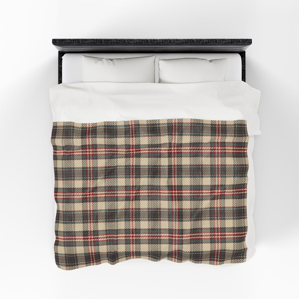 Cabin Plaid Oversized Throw Blanket By Little Grace co.