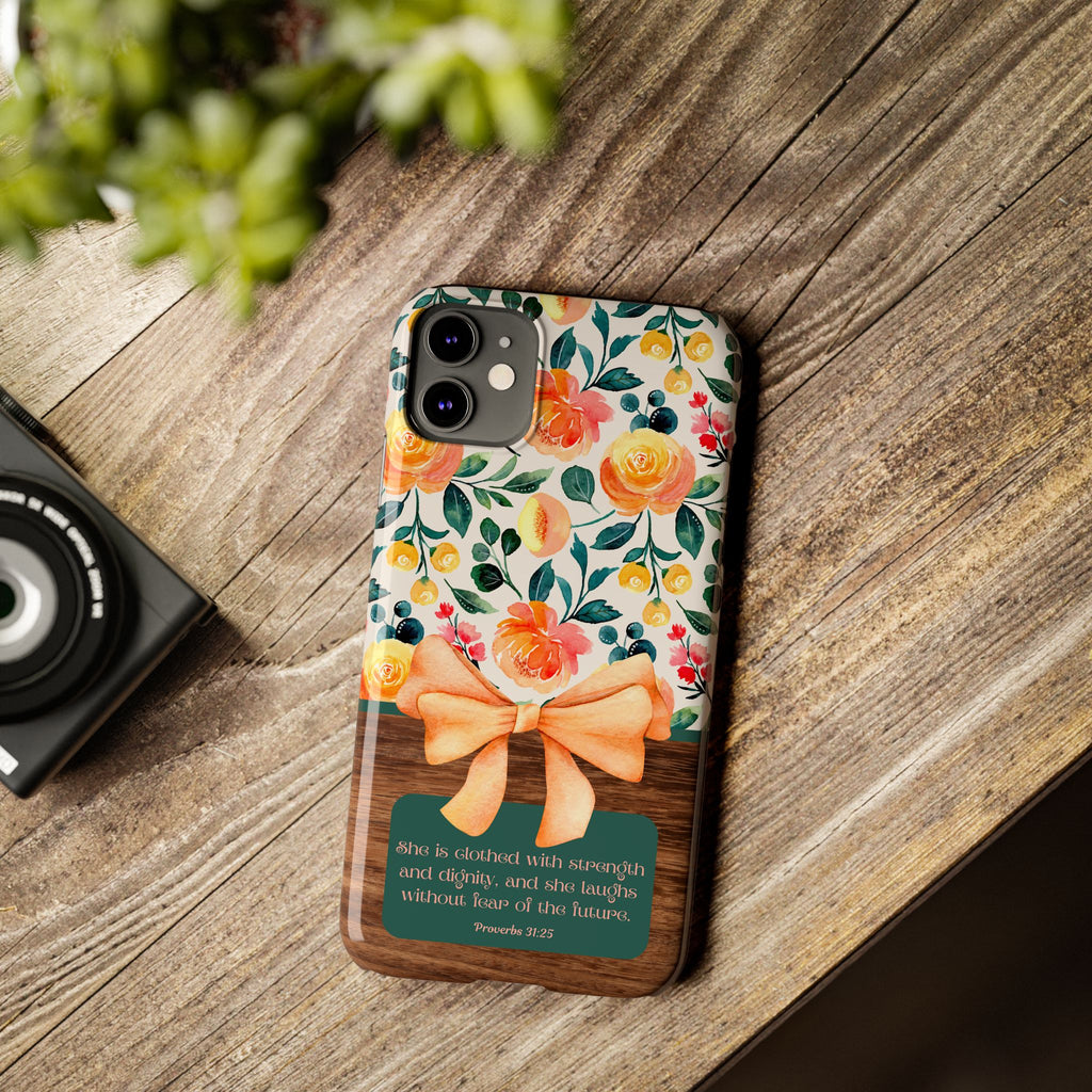She Is Clothed With Strength & Dignity iPhone Case
