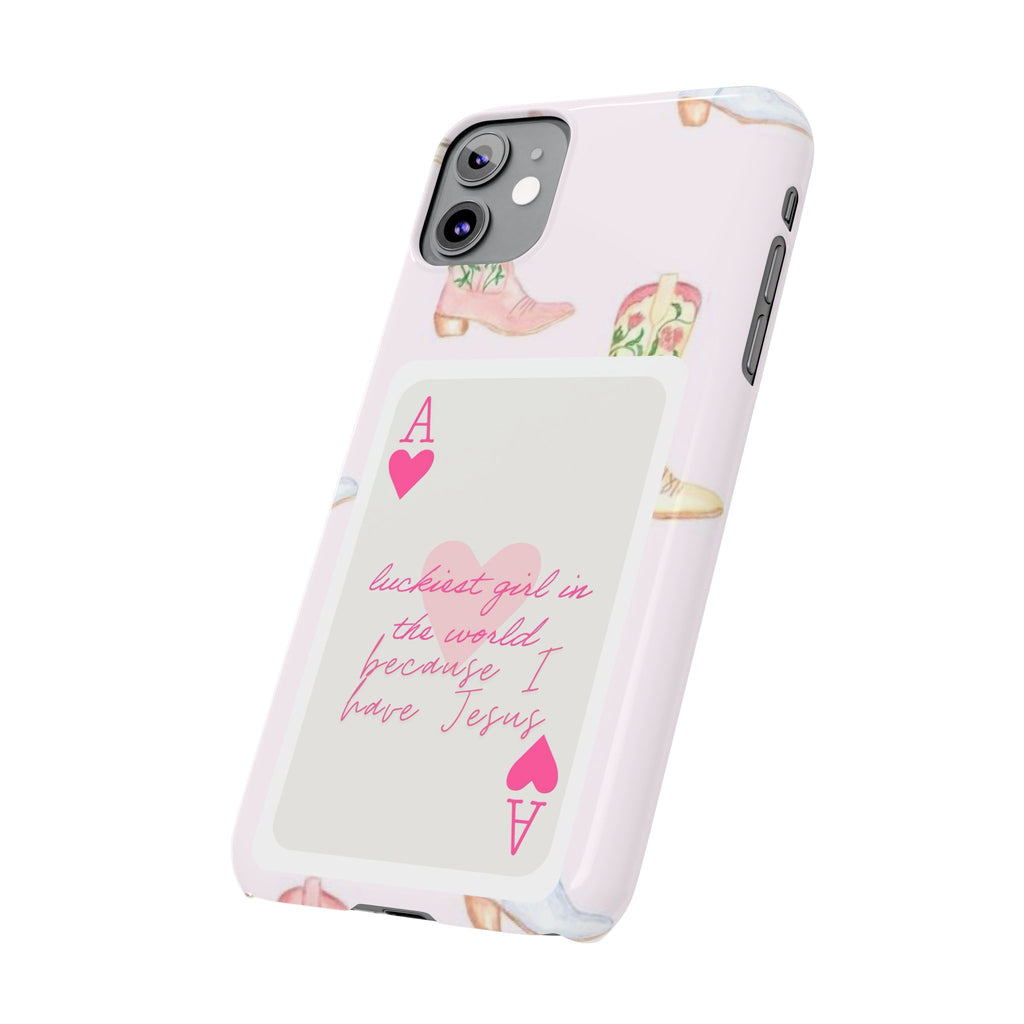 Luckiest Girl In The World iPhone Case