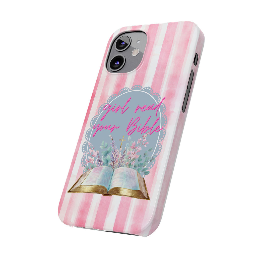 Girl Read Your Bible iPhone Case