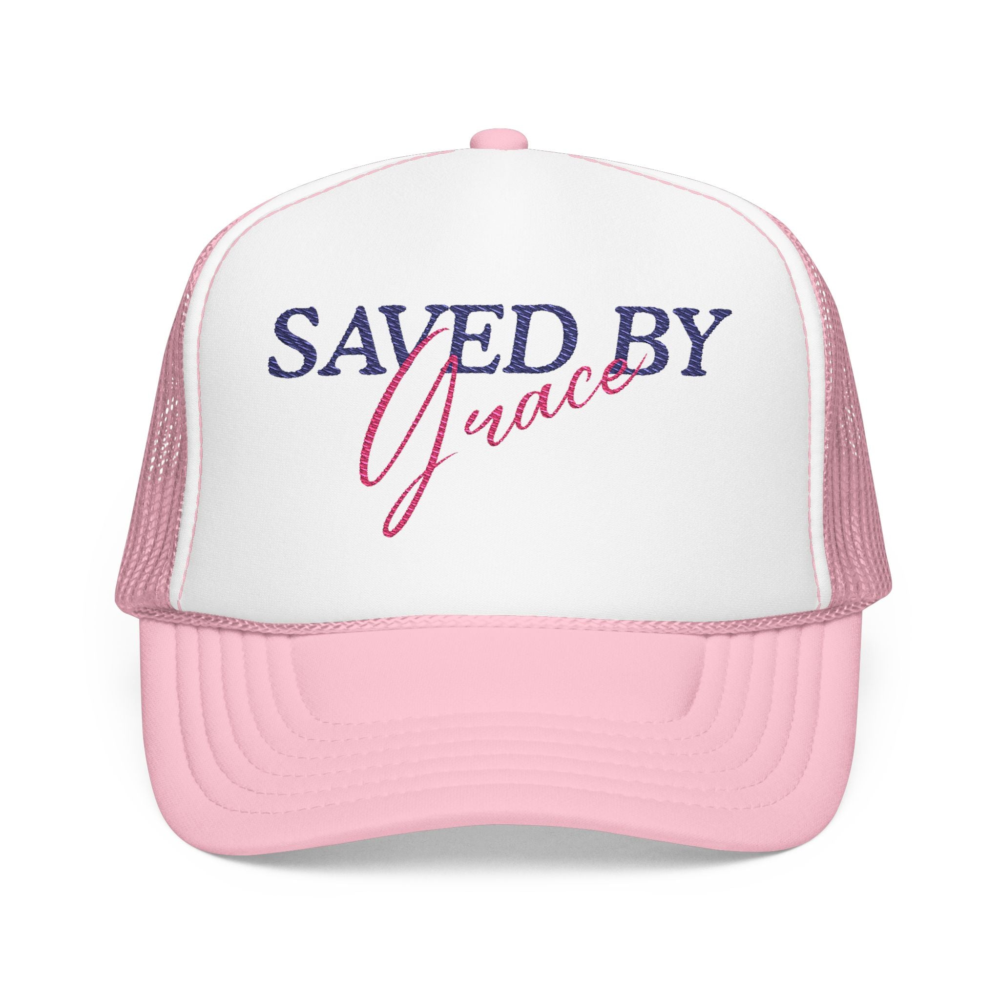 Saved By Grace Embroidered Hat