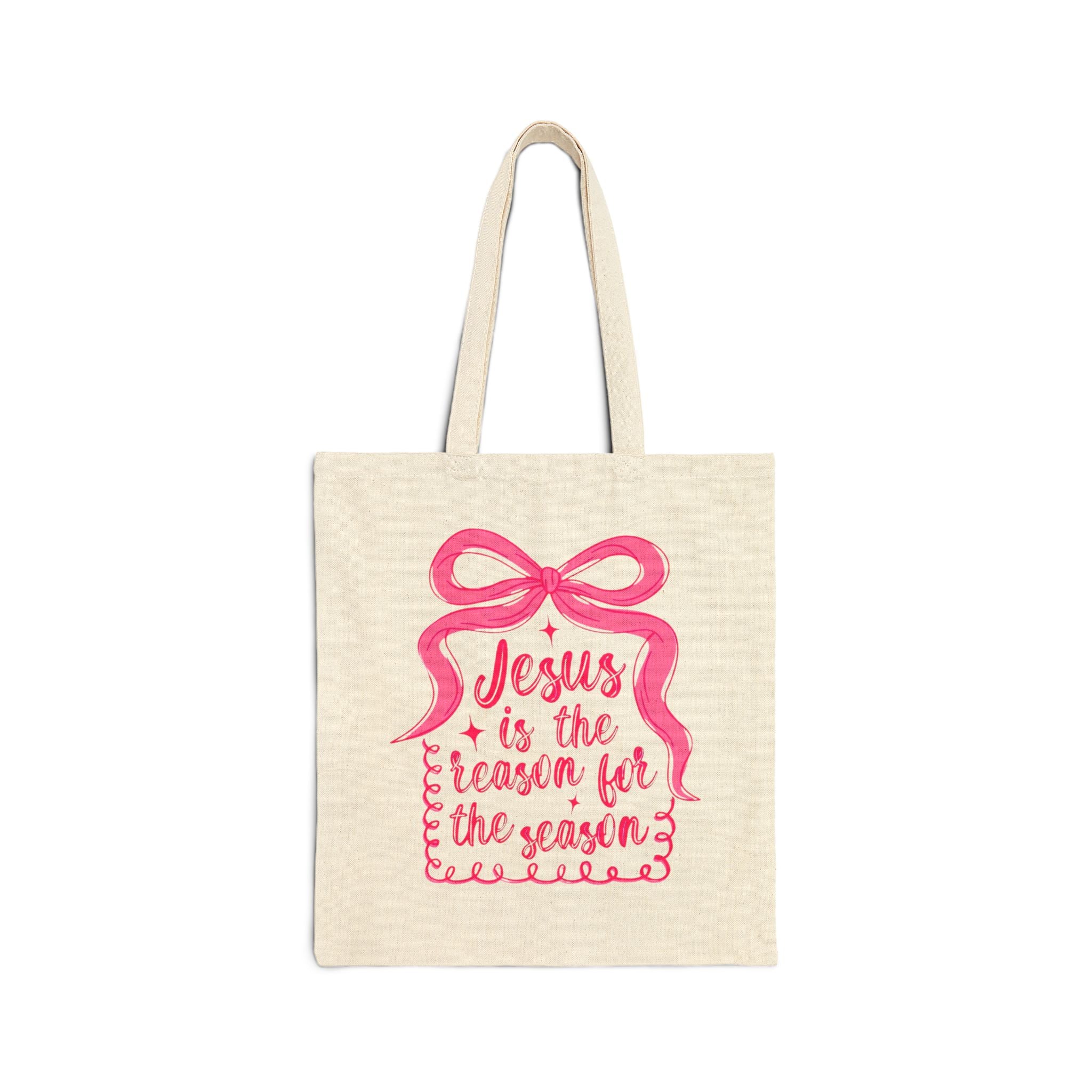 Jesus Is The Reason For The Season Canvas Tote