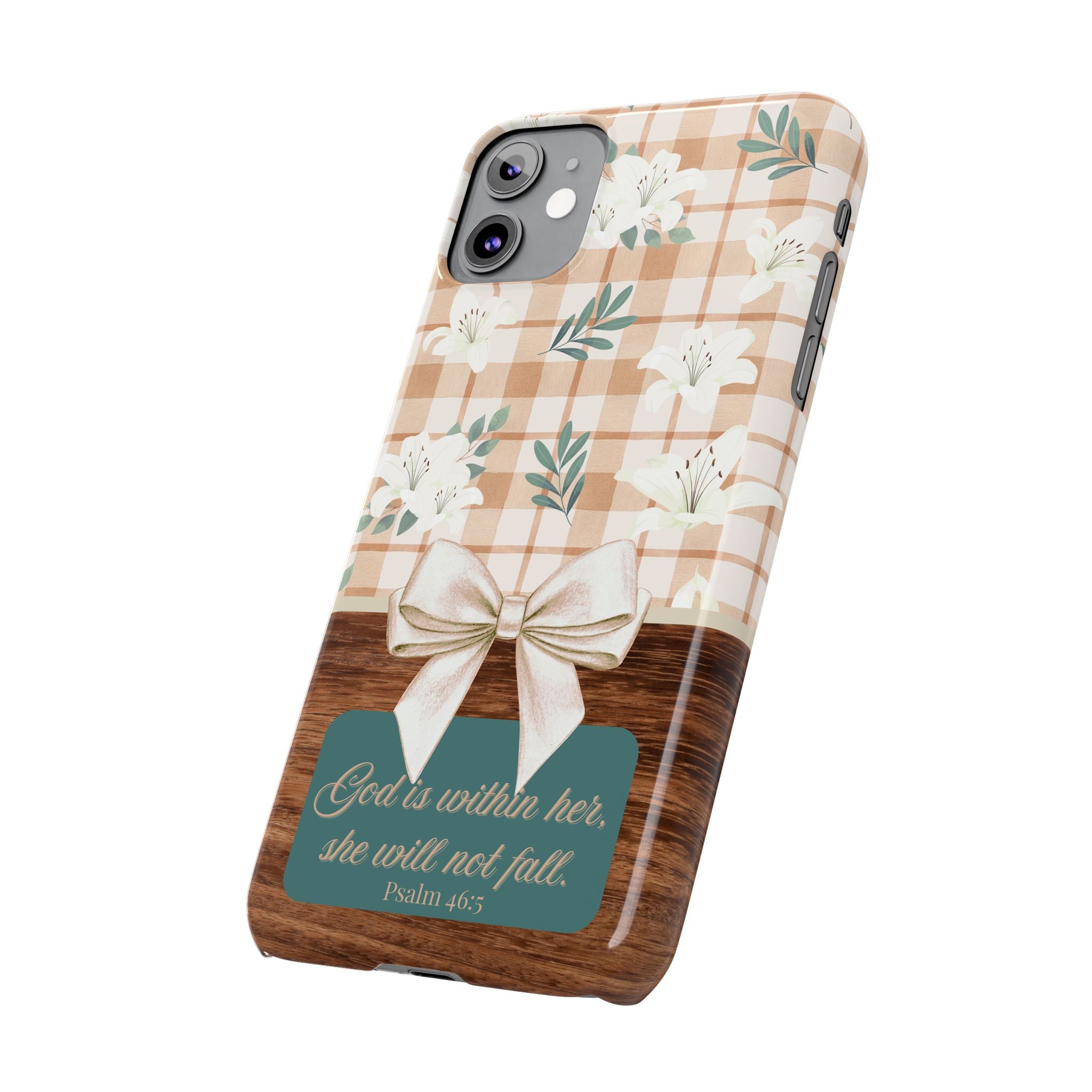 God Is Within Her She Will Not Fall iPhone Case