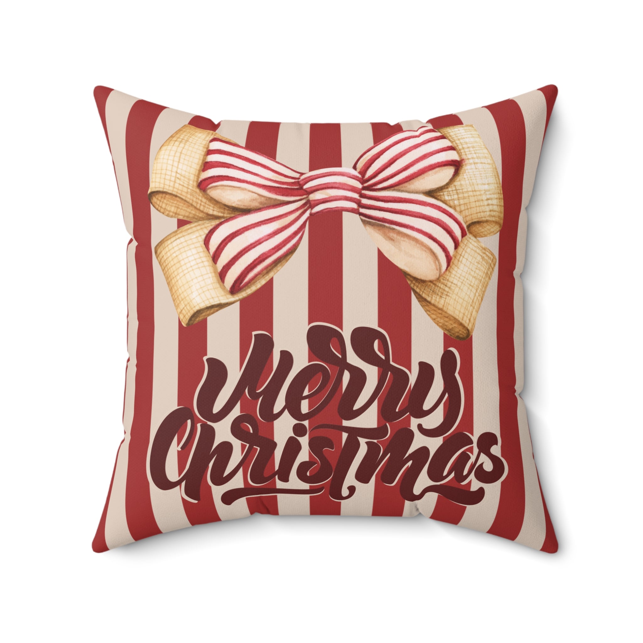 Merry Christmas Bow Pillow