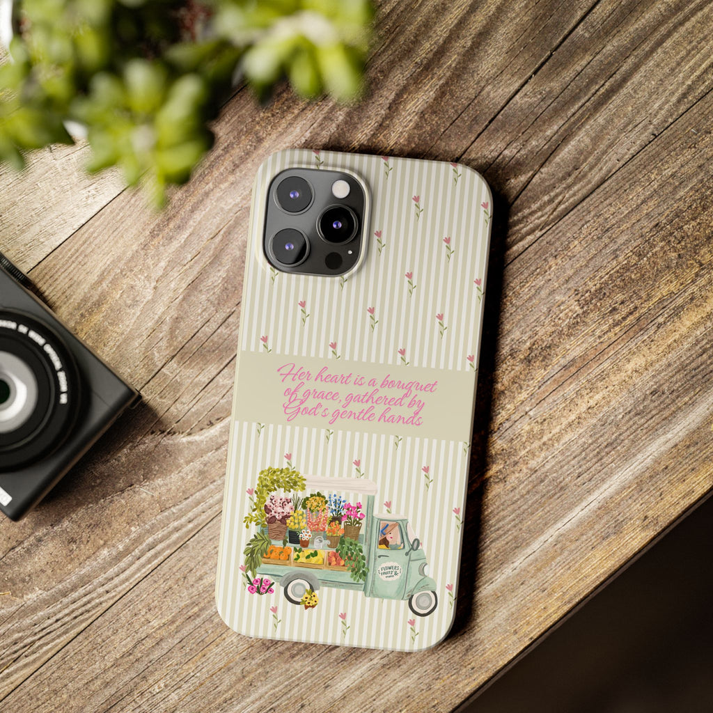 Her Heart Is A Bouquet Of Grace iPhone Case