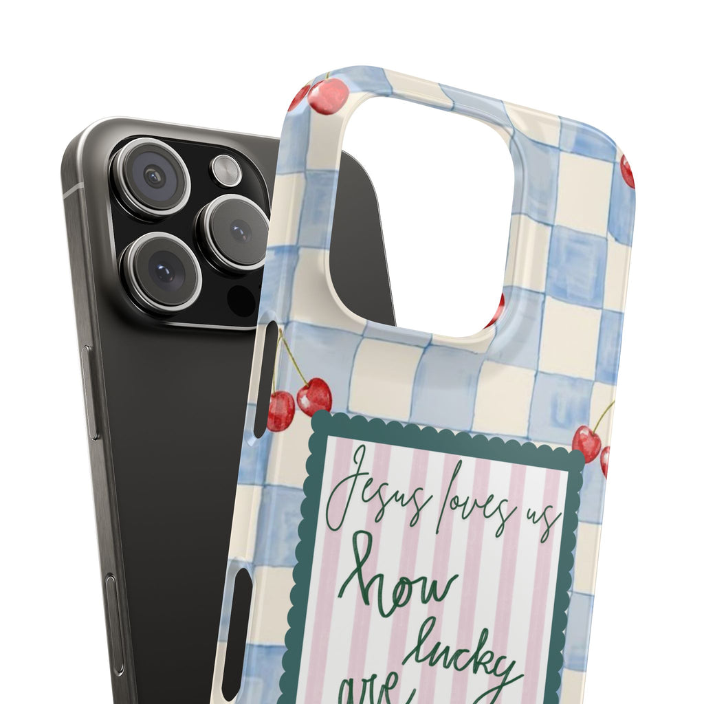 Jesus Loves Us iPhone Case