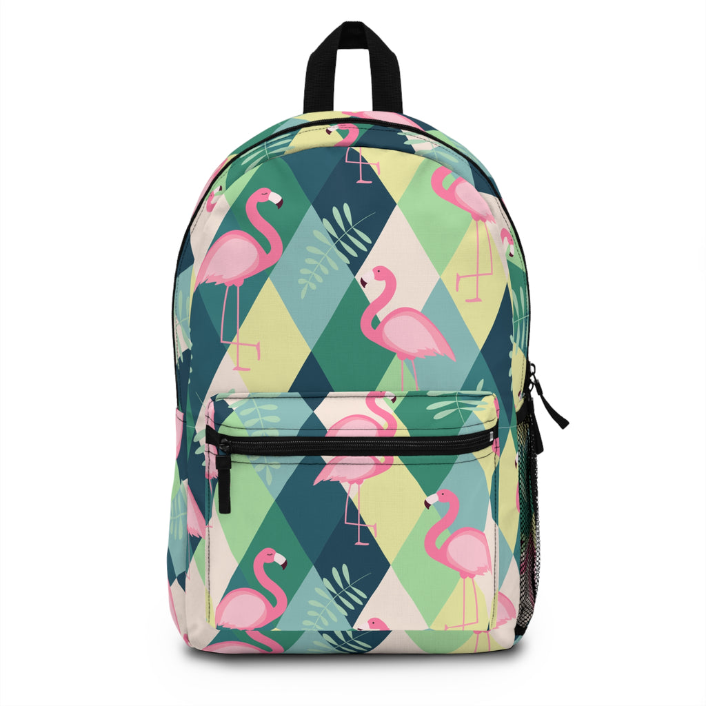 Flamingo Plaid Kids Backpack