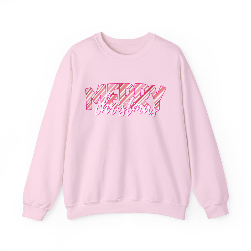 Pink Merry Christmas Cozy Sweatshirt