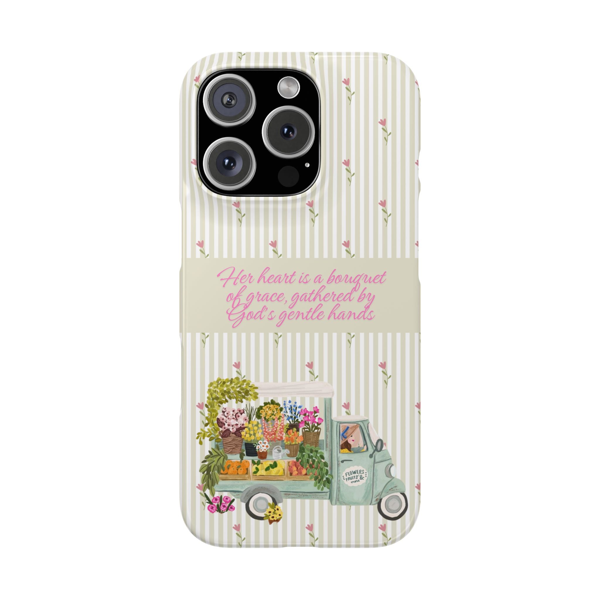 Her Heart Is A Bouquet Of Grace iPhone Case