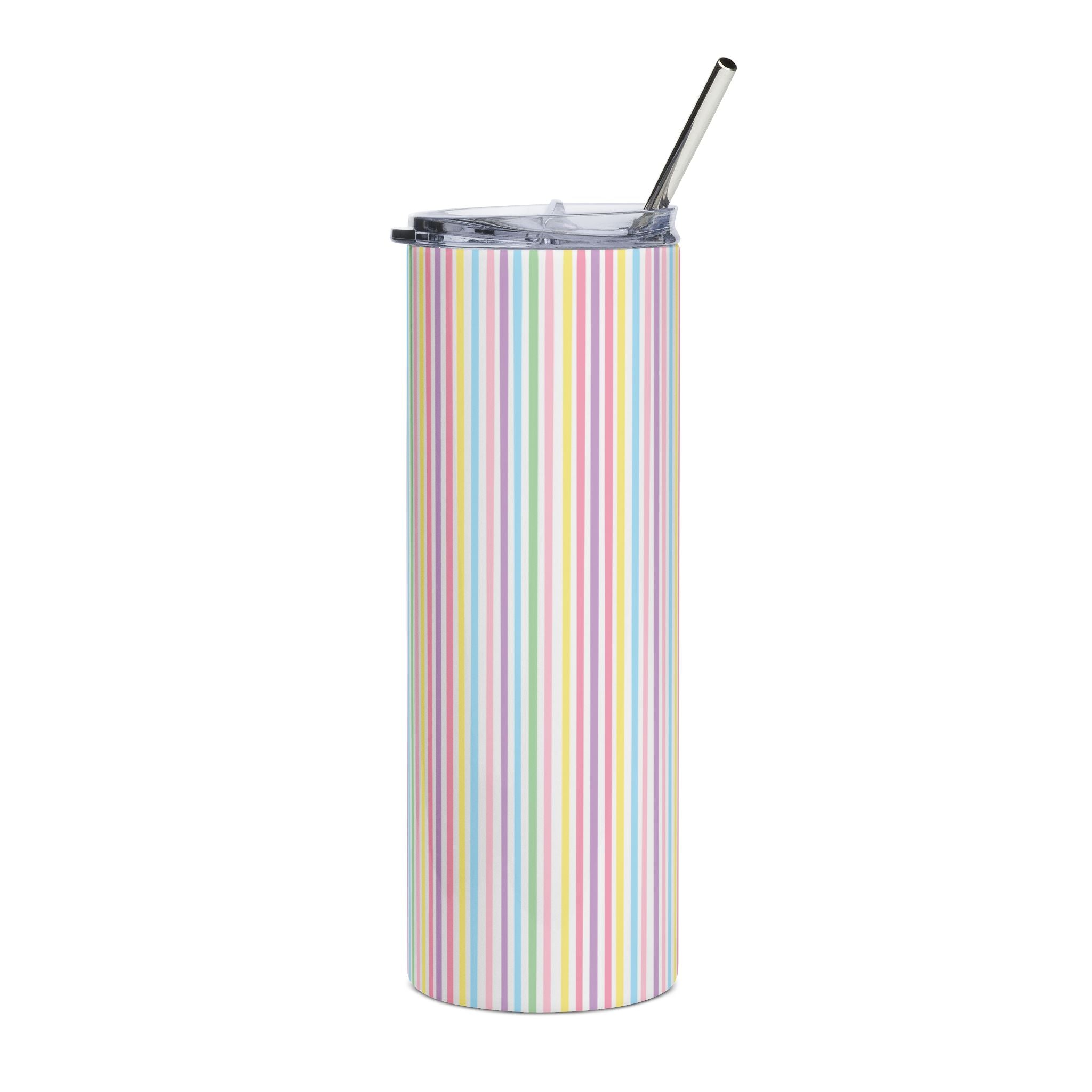 Bella Bright Colorful Stripes 20oz Tumbler