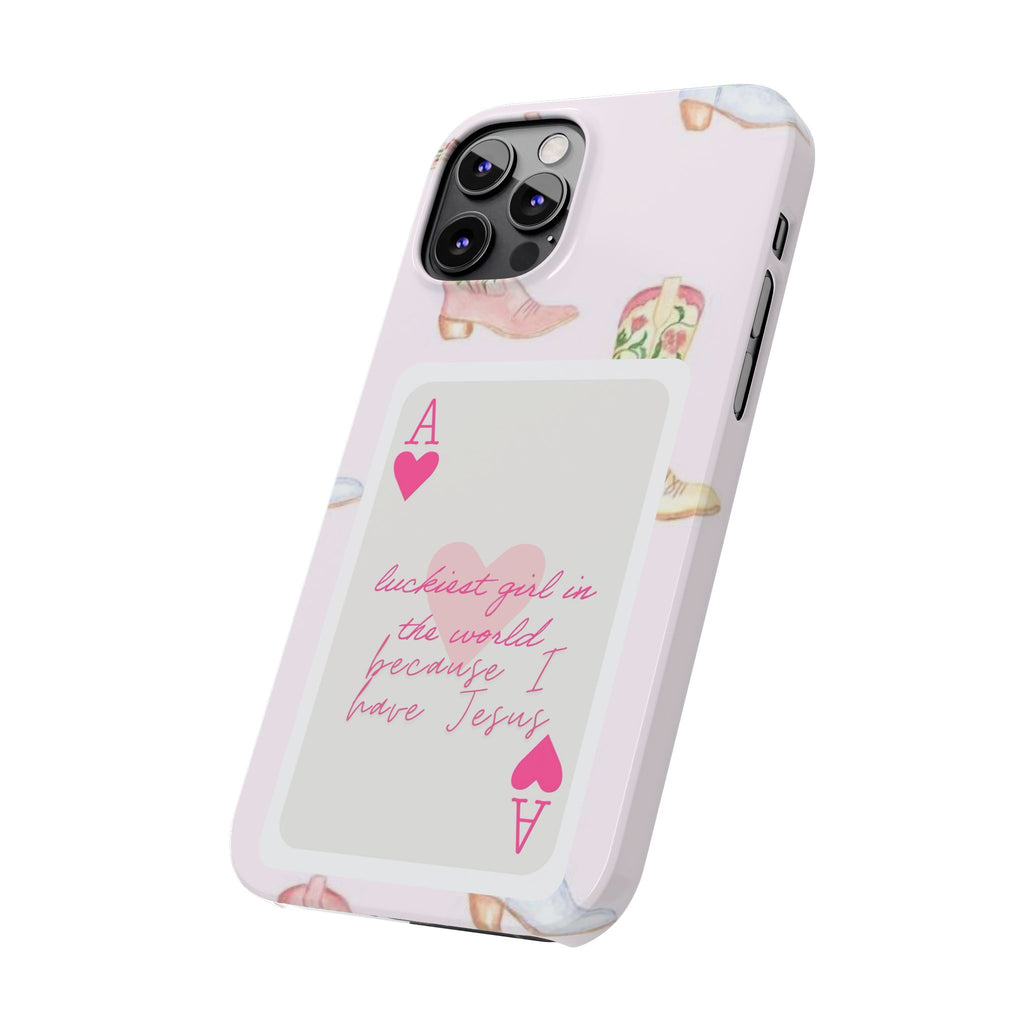 Luckiest Girl In The World iPhone Case