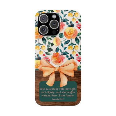 She Is Clothed With Strength & Dignity iPhone Case
