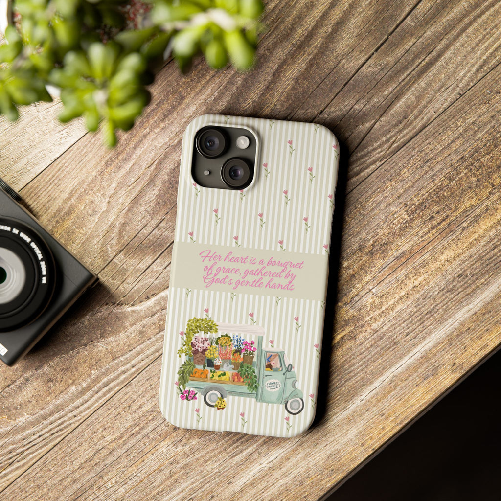 Her Heart Is A Bouquet Of Grace iPhone Case