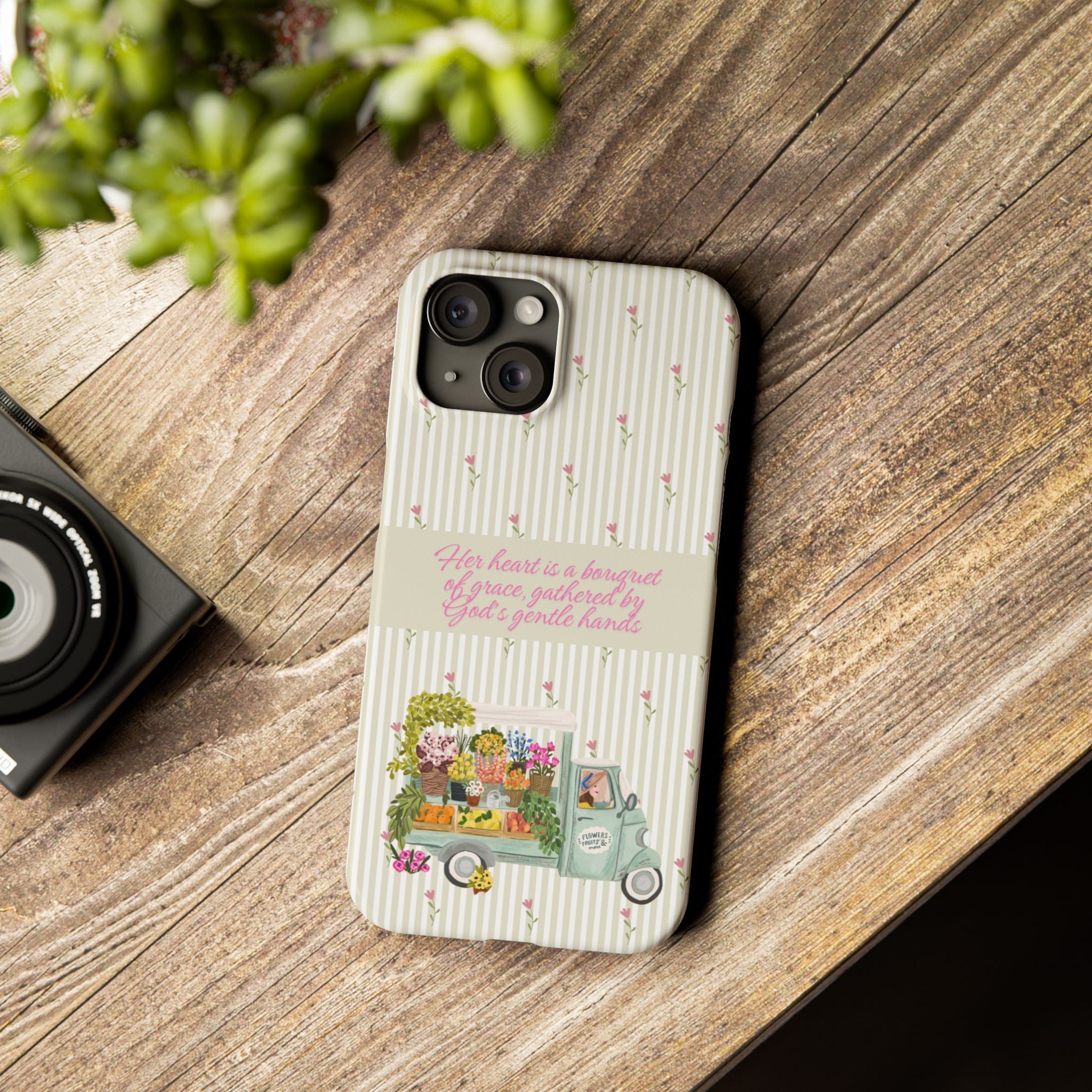 Her Heart Is A Bouquet Of Grace iPhone Case