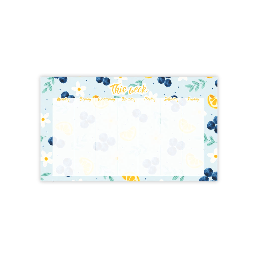 Lemon Blueberry Weekly Planner 10x6 Post-it Note Pad