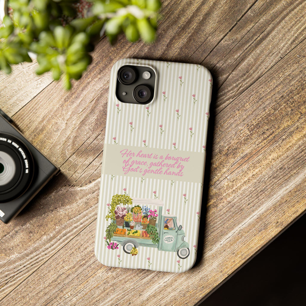 Her Heart Is A Bouquet Of Grace iPhone Case