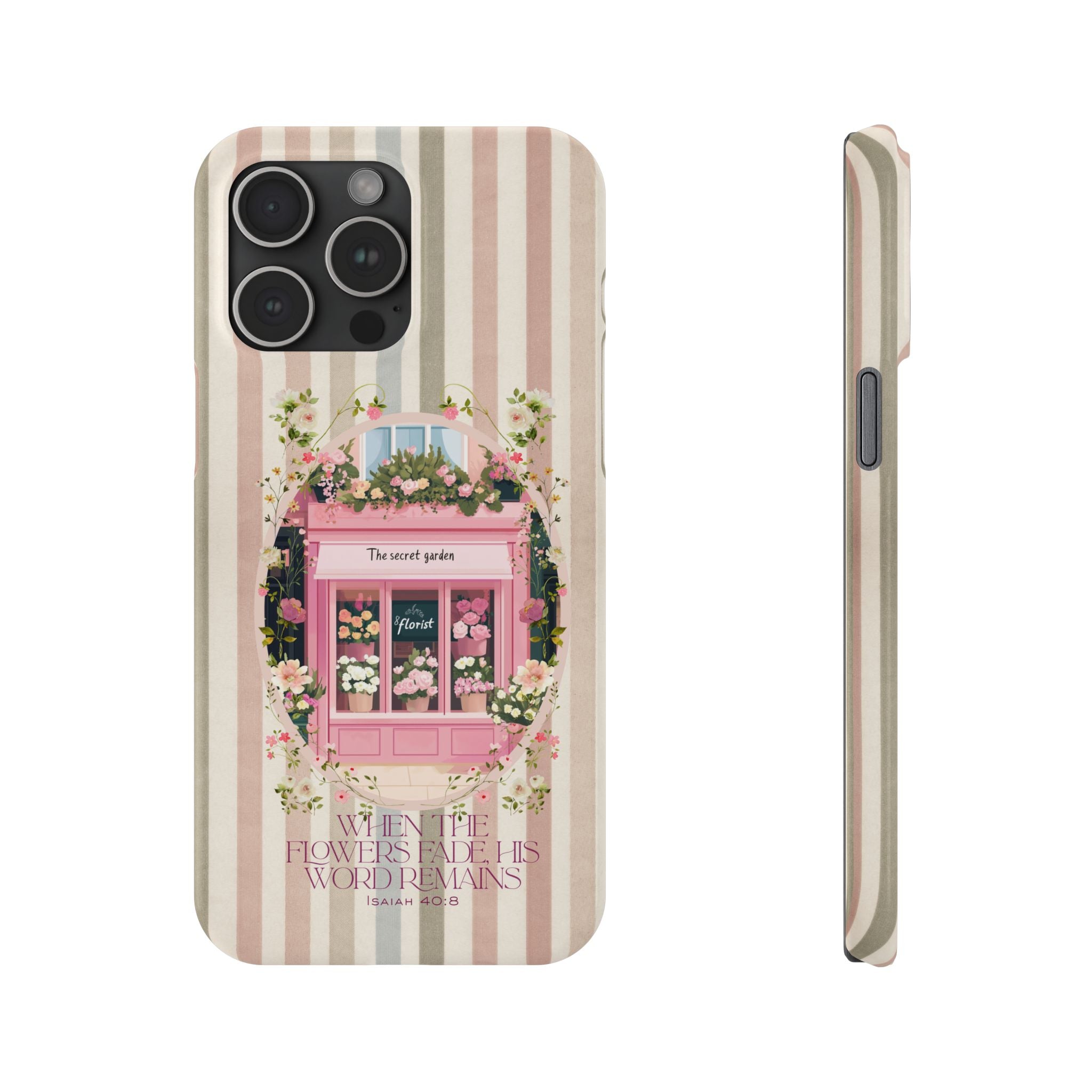 When The Flowers Fade His Word Remains iPhone Case