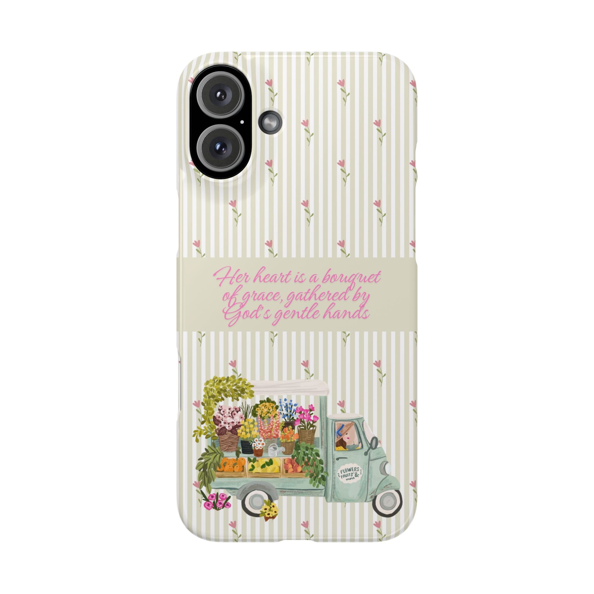 Her Heart Is A Bouquet Of Grace iPhone Case