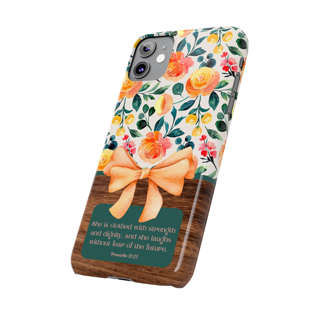 She Is Clothed With Strength & Dignity iPhone Case