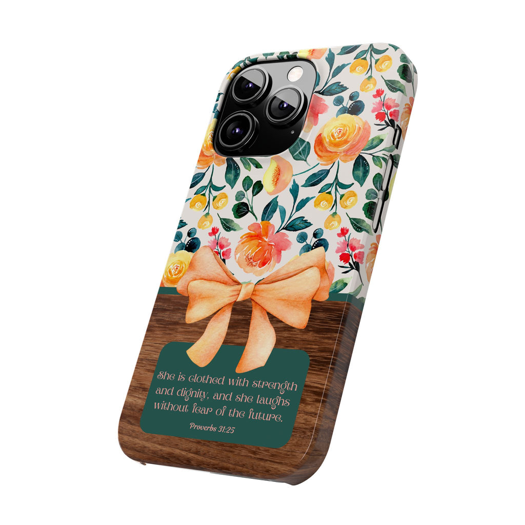 She Is Clothed With Strength & Dignity iPhone Case